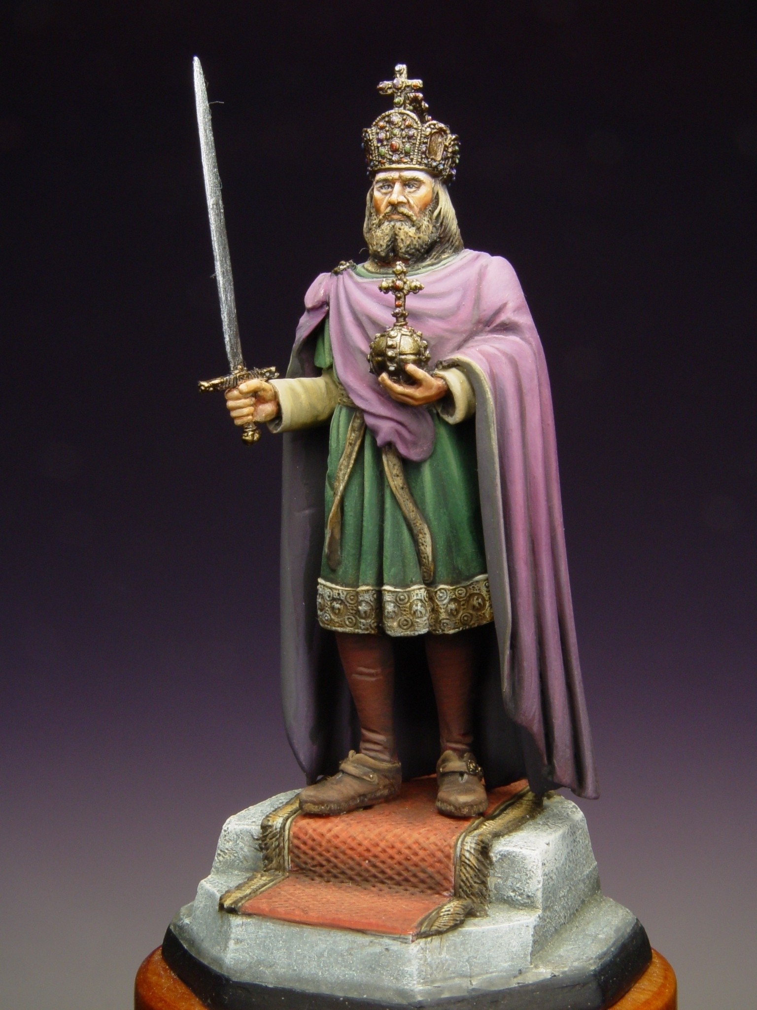 VERTUNNI Figurine LOUIS XV MARIE LECZINSKA / antique toy soldier