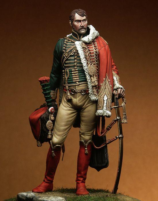 Figurine Le Capitaine, 1805, étain Peint 90 Mm, Andrea Miniatures, Niveau Art