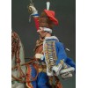 Andrea miniatures.figuren 90mm.Husaren-Offizier auf aufsteigendem Pferd.