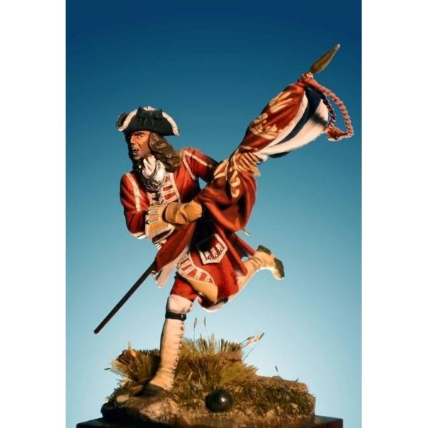 Soldiers 54mm,Infantry Ensign 1704-1712. Malptaquet,1708.