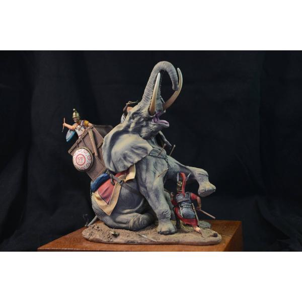 Andrea miniatures 54mm. Eléphant  de guerre  Carthaginois à la bataille de Zama en 202 avant JC.