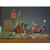 Andrea miniatures,vollfiguren 54mm.Römisches Katapult mit 4 Mann Bedienung.