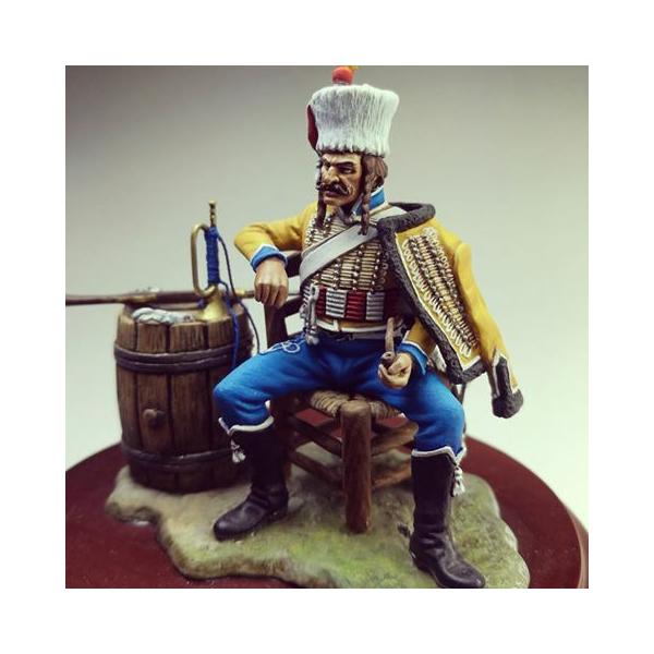 Andrea miniature,54mm.Trumpeter of the 9th (bis) Hussars figure kits.