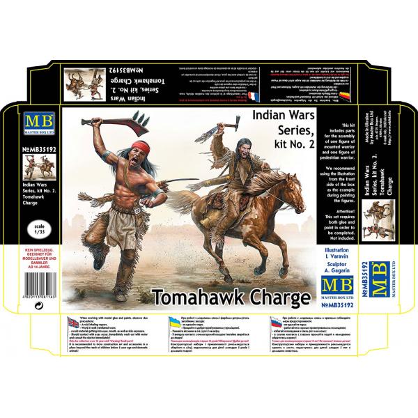 Figurines Masterbox CHARGE AU TOMAHAWK 1/35ème