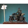 Andrea miniatures,figuren 90mm.Soldat auf Motorrad.