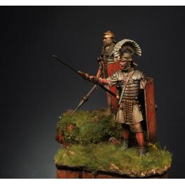 Figurine de Légionnaire Romain 1er siècle après JC.Romeo Models 75mm.