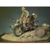 Andrea miniatures,figuren 90mm.BMW R75 mit zwei Mann Besatzung vom Afrikakorps.