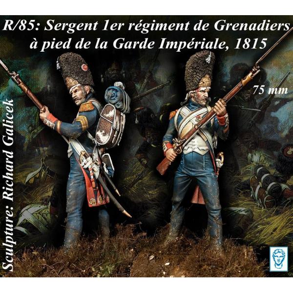 "Sergent 1er Rgt. Grenadiers à pied de la Garde Impériale" 75mm figure .