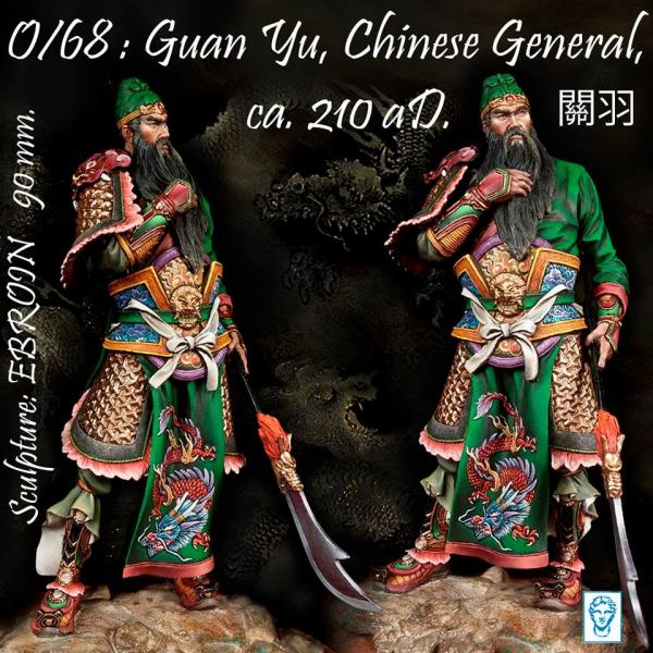 Guan Yu, Chinese General, Ca. 210 aD. 90mm metal kit Alexandros Models.