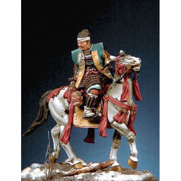 Pegaso models.54mm figuren.Samurai "Fukushima Masanori" zu Pferd.