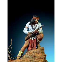 Figurine 54mm à peindre. Guerrier Apache 1860-80.