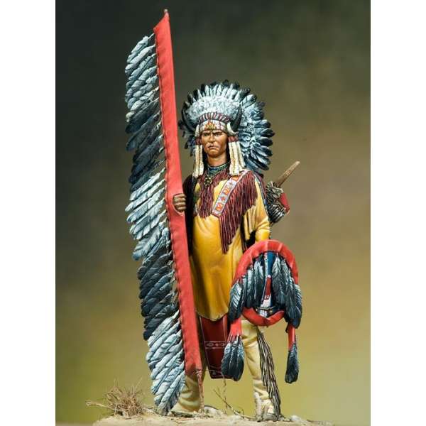 Indian figure kits.Arapahoe Warrior 75mm.
