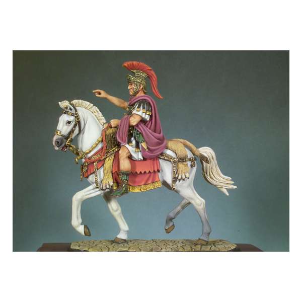 Andrea miniatures 54mm. Figurine de Général Romain à cheval ,125 Après JC.