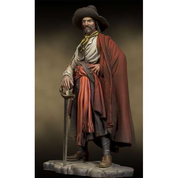 Andrea miniaturen,54mm.Piraten figuren.Bartholomew Portugues, Bukanier.