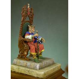 Andrea miniaturen,ritter figuren 54mm.König Arthur auf dem Thron sitzend.