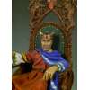 Andrea miniaturen,ritter figuren 54mm.König Arthur auf dem Thron sitzend.