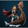 Figurine de Viking avec proue de Drakkar 54mm par Andrea Miniatures.