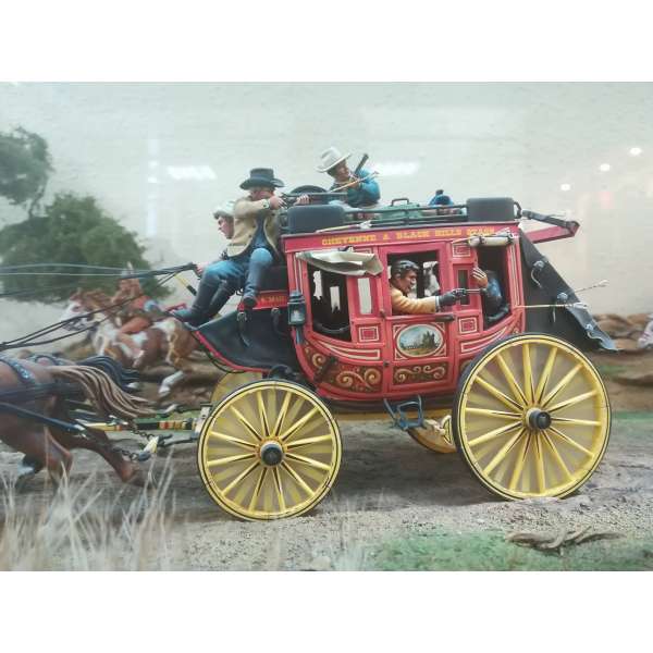 Andrea miniatures,54mm. Stagecoach (1880)Far west figure kits.