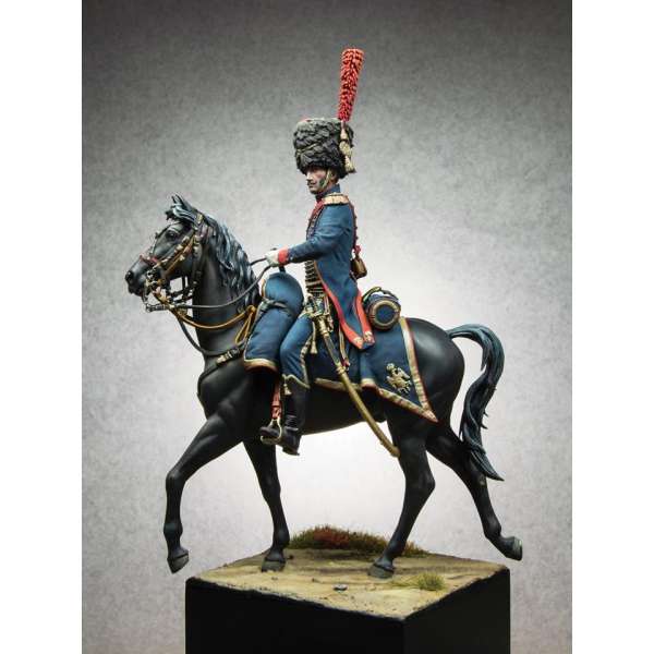 Figurine 90mm d'artilleur à cheval de la garde Andrea Miniatures.