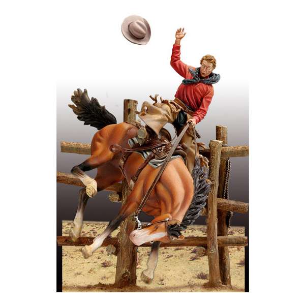 Andrea Miniatures 54mm Bronco Billy 1880 Figurine de Cowboy.