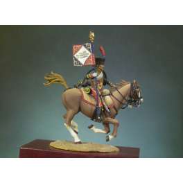 Figurine de Hussard porte guidon Andrea Miniatures 54mm.