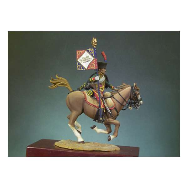 Figurine de Hussard porte guidon Andrea Miniatures 54mm.