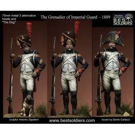 Figurine de grenadier de la garde 1809 Bestsoldiers 75mm.