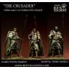 Figurine de chevalier croisé 75mm Bestsoldiers en résine ave trois tétes.