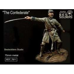 Figurine de soldat confédéré 75mm Bestsoldiers.