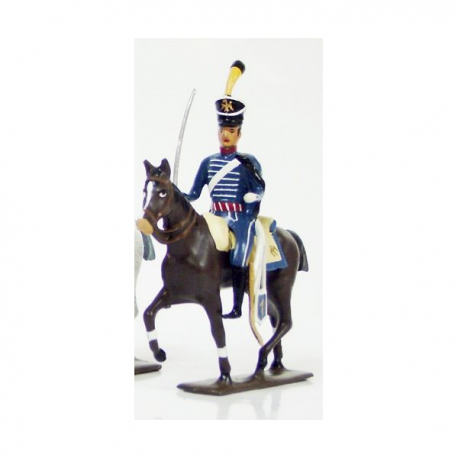 Figurine CBG Mignot cavalier du 1er régiment de hussards (1808)