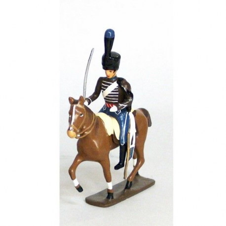 Figurine cavalier de la compagnie d'élite du 2e hussards (1808)