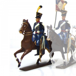 Figurine CBG Mignot d'officier du 5e régiment de hussards (1808).