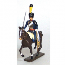 Figurine de cavalier de la compagnie d'élite du 5e hussards (1808) CBG Mignot.