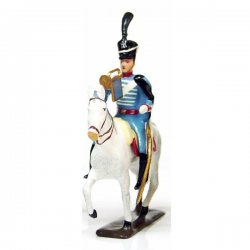 Figurine de trompette du 10e régiment de hussards (1808) CBG Mignot.