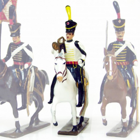 Figurine de trompette du 11e régiment de hussards (1808) CBG Mignot