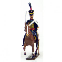 Figurine CBG Mignot cavalier du 11e régiment de hussards (1808).