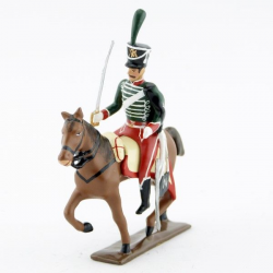 Figurine de cavalier du 14e régiment de hussards (1808) CBG Mignot.