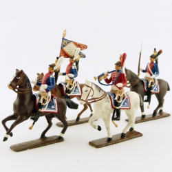 Figurine CBG Mignot Dragons de Paris (1804-1813) - ensemble de 4 figurines.