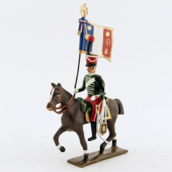 Figurine CBG Mignot d'étendard de la garde d'honneur à cheval (1813).