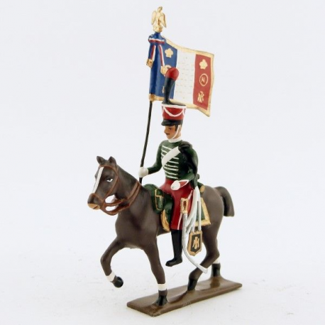 Figurine CBG Mignot d'étendard de la garde d'honneur à cheval (1813).