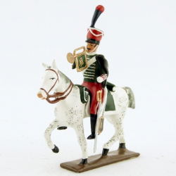 Figurine CBG Mignot trompette de la garde d'honneur à cheval (1813).