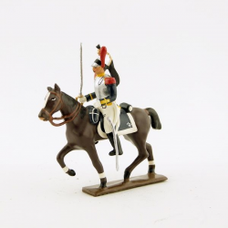 Figurine CBG Mignot de cavalier des cuirassiers à cheval (1809).