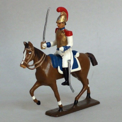Figurine CBG Mignot de cavalier des carabiniers à cheval (1812).