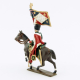 Figurine CBG Mignot d' étendard des chasseurs de la garde à cheval (1809).