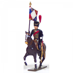 Figurine d'étendard des artilleurs à cheval (1809) CBG Mignot.