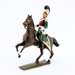 Figurine d'officier des chevau-léger 1er rgt (plastron écarlate) (1812) CBG Mignot.