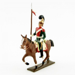 Figurine CBG Mignot cavalier des chevau-léger 1er rgt (plastron écarlate) (1812).