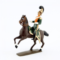 Figurine d'officier des chevau-léger 2ème rgt (plastron orange) (1812).