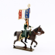 Figurine d'étendard des chevau-léger 2ème rgt (plastron orange) (1812) CBG Mignot.