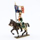 Figurine d'étendard des chevau-léger 2ème rgt (plastron orange) (1812) CBG Mignot.
